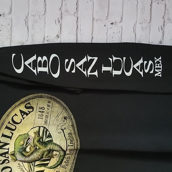 Cabo San Lucas, Men's black Long-sleeved Shirt, Size XL - Picture 4 of 6